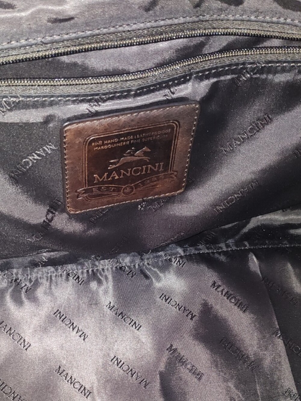 Mancini Brown Leather Bag - Picture 8 of 13